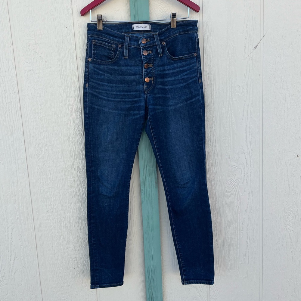 Madewell 27p 9" HIGH-RISE SKINNY Jeans Button Fly